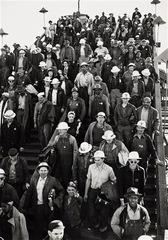 DOROTHEA LANGE (1895 - 1965) A selection of 5 photos from the Kaiser Shipyards in Richmond, California. Circa 1942-43; printed circa 19